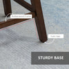 Bar Stools, Bar Stools with Backs, Nailhead Trim, Wood Legs for Kitchen, Bar, Bar Height Bar Stools, White