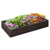 48" x 24" x 8" Raise Garden Bed Kit, Planter Box Above Ground for Flowers/Herb/Vegetables Outdoor Garden Backyard with Easy Assembly, Brown