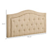 Upholstered Headboard, Button Tufted Bedhead Board, Home Bedroom Decoration for 58.25'' Bed, Beige