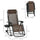 Outdoor Rocking Chairs Zero Gravity Rocking Chair w/ Removable Headrest, Side Tray, Cup & Phone Holder, Brown