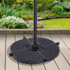 4 Pieces Round Patio Umbrella Base, Cantilever Offset Outdoor Umbrella Weights, 52 Liters Capacity Water or 112 lbs Capacity Sand Set, Black