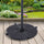 4 Pieces Round Patio Umbrella Base, Cantilever Offset Outdoor Umbrella Weights, 52 Liters Capacity Water or 112 lbs Capacity Sand Set, Black