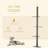 Floor-to-Ceiling Cat Tree Cat Climbing Tower with Sisal-Covered Scratching Posts Natural Cat Tree Activity Center for kittens Cat, Grey