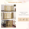Extra Wide Wooden Freestanding Dog Gate, Foldable Pet Gates for Dogs, 24 inch 3 Panels, Dog Gates for The House, Doorway, Stairs, Natural