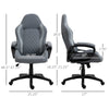 Ergonomic Home Office Chair High Back Task Computer Desk Chair with Padded Armrests, Linen Fabric, Swivel Wheels, and Adjustable Height, Grey