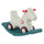 2 in 1 Rocking Horse & Sliding Car for Indoor & Outdoor Use, Grey and Green