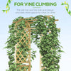 7.5FT Garden Arch Trellis with Foldeable Planter Boxes for Climbing Vines, Outdoor Wooden Garden Arbor for Ceremony Party Weddings, Natural