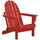 Folding Adirondack Chair, HDPE Outdoor All Weather Plastic Lounge Beach Chairs for Patio Deck and Lawn Furniture, Red
