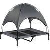 Elevated Portable Dog Cot Cooling Pet Bed With UV Protection Canopy Shade, 36 inch