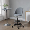 Ergonomic Studio Drafting Chair with Adjustable Foot Ring & Height  Low-Back for Comfort  & Strong Build  Grey