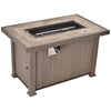 42" 50 000 BTU Outdoor Patio Backyard Gas Fire Pit Table with Beautiful Slate Tabletop & Wicker Design