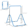 Folding Gymnastics Bar for Kids, Small Gymnast Bar, Easily Adjustable Height, Kids Gymnastics Equipment for Home, Blue