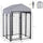 Large Outdoor Dog Kennel Galvanized Steel Fence with UV-Resistant Oxford Cloth Roof & Secure Lock 48" x 48"