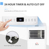 7000BTU Mobile Portable Air Conditioner for Home Office Cooling, Dehumidifier, Ventilating w/Remote, LED Display, 24H Timer, White