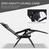 Zero Gravity Lounger Chair Set of 3, Folding Reclining Patio Chair with Side Table, Cup Holder and Headrest for Poolside, Camping, Grey