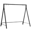Metal Porch Swing Stand, Heavy Duty Swing Frame, Hanging Chair Stand Only, 660 LBS Weight Capacity, for Backyard, Patio, Lawn, Playground, Black