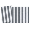 RV Mat, Outdoor Patio Rug / Large Camping Carpet with Carrying Bag, 9' x 18', Waterproof Plastic Straw, Reversible Design for Backyard, Porch, Picnic, Poolside, Gray & White Striped