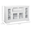 Modern Sideboard with Storage, Console Table, Buffet Cabinet with Glass Doors for Living Room, Kitchen, White