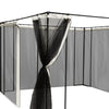 Universal Replacement Mesh Sidewall Netting for 10' x 12' Gazebos and Canopy Tents with Zippers, (Sidewall Only) Black