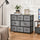 8-Drawer Dresser, 3-Tier Fabric Chest of Drawers, Storage Tower Organizer Unit with Steel Frame Wooden Top for Bedroom, Hallway, Dark Grey