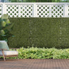 12PCS Artificial Boxwood Wall Panels 20" x 20" Float Grass Faux Hedge Greenery Backdrop for Home Garden Backyard Balcony, Green