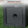 2-Pack Outdoor Planter Set, MgO Flower Pots with Drainage Holes, Durable & Stackable, for Entryway, Patio, Yard, Garden, Black