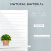 4 Panel 67" Wood Wall Divider Room Divider with 3 Display Shelves, and Folding Storage for Bedroom or Home Office, White