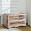 Hamster Cage with Triple Ladders and Double Huts, Big Small Animal Cage, Wheels, Pull-out Tray, Natural