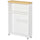 Slim Bathroom Storage Cabinet with Rolling Castor Wheels, Bathroom Cabinet with Shelves, Toilet Paper Cabinet for Narrow Space, White