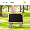 Portable Folding Double Camping Chair Cup Holder, Loveseat for 2 Person, Outdoor Chair with Wood Armrest Beach Travel, Black