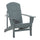 Oversized Adirondack Chair, Outdoor Fire Pit and Porch Seating, Classic Log Lounge w/ Built-in Cupholder for Patio, Backyard, Dark Grey