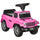 Licensed Jeep Kids Ride on Push Car and Ride Racer, Foot-to-Floor Ride on Sliding Car Pushing Cart with Horn Engine Sound, Under Seat Storage, Pink