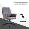 Ergonomic Chair Mid Back Office Chair with Adjustable Height, Task Chair with Padded Armrests, Dark Grey