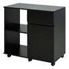 Filing Cabinet/Printer Stand with Open Storage Shelves, for Home or Office Use, Including an Easy Drawer, Black