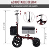 Knee Scooter with Basket for Storage - Walker Mobility During Medical Rehabilitation & Injury - Folding for Transport - Red