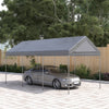 10' x 20' Carport, Portable Garage & Patio Canopy Tent Storage Shelter, Adjustable Height, Anti-UV Cover for Car, Truck, Boat, Catering, Wedding, Gray