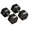 45lbs Rubber Dumbbells Weight Set Dumbbell Hand Weight Barbell for Body Fitness Training for Home Office Gym