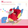 Kids Ride-On Rocking Horse Toy Parrot Style Rocker with Fun Music & Soft Plush Fabric for Children 18-36 Months