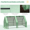 6' x 3' x 3' Portable Mini Greenhouse Outdoor Garden with Large Zipper Doors and Water/UV PE Cover, Green