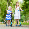 Folding Kids Push Kick Scooter w/ Adjustable Handlebar Brake System, Blue