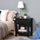 Modern Style Bedside End Table with Drawer and Storage Shelf for Bedroom, or Living Room, Black