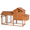 83" Wooden Chicken Coop Tractor Hen House Portable Poultry Cage for Outdoor Backyard with Wheels, Nest Box, Removable Tray