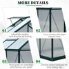6'L x 4'W 7'H Portable Walk-In / Garden polycarbonate walk-in greenhouse