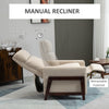 Manual Recliner Chair for Living Room Bedroom, Reclining Sofa Armchair with Footrest, Grey