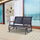 Glider Bench 2-Person Outdoor Patio Double Swing Rocking Chair Loveseat w/Power Coated Steel Frame for Backyard Garden Porch, Black