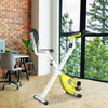 Yellow Foldable Upright Training Exercise Bike Indoor Stationary X Bike, Magnetic Resistance for Aerobic Exercise