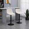 Adjustable Bar Stools, Swivel Bar Height Chairs Barstools Padded with Back for Kitchen, Counter, and Home Bar, Set of 4, Cream White
