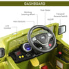 12V Kids Battery Powered Off Road Truck with Remote Control Speeds Lights MP3 LCD Power Indicator Adjustable Speed- Green
