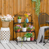 3 Tier Metal Plant Stand, Ladder Display Shelf, Flower Pot Holder, Storage Organizer Rack for Indoor Outdoor Patio Balcony Yard
