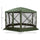6-Sided Hexagon Pop Up Party Tent Gazebo with Mesh Netting Walls & Shaded Interior, 12' x 12', Green